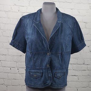 Gitano Size 24W Short Sleeve Jean Jacket